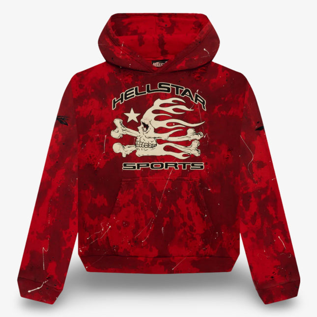 Hellstar Sports Pullover Hoodie 'Skull' Red Tye-Dye SS24 - SOLE SERIOUSS (1)