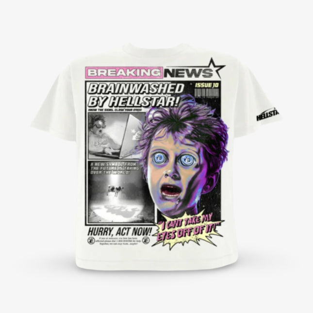 Hellstar T-Shirt 'Breaking News / Must Be Stopped' White FW23 (Capsule 10) - SOLE SERIOUSS (1)