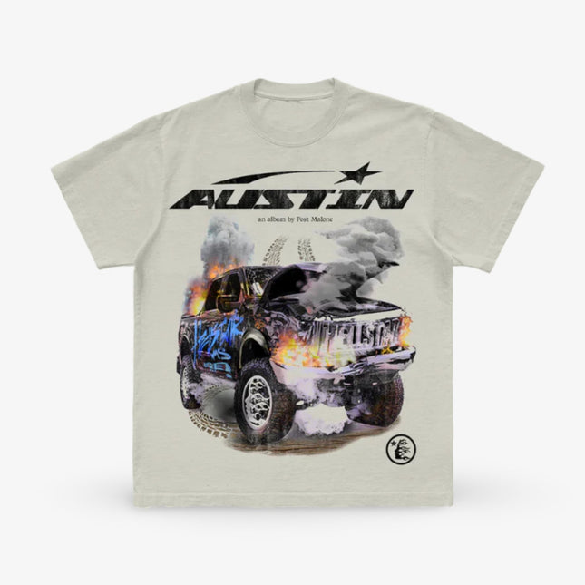 Hellstar x Post Malone T-Shirt 'Austin / Tow Truck' Cream - SOLE SERIOUSS (1)