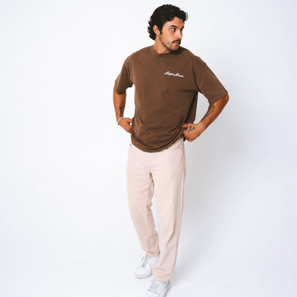 Huega House 'Retro' T-Shirt Coffee / White - SOLE SERIOUSS (5)