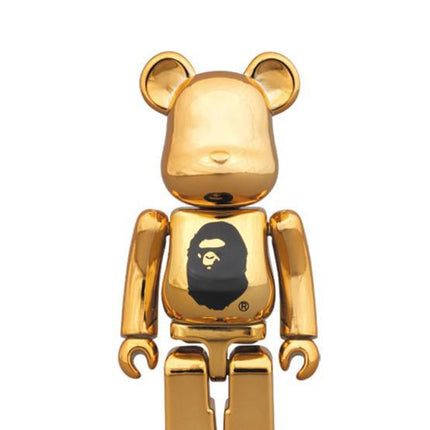 Medicom Toy x BAPE A Bathing Ape '23rd Anniversary' Bearbrick 100% Figure Gold - SOLE SERIOUSS (1)
