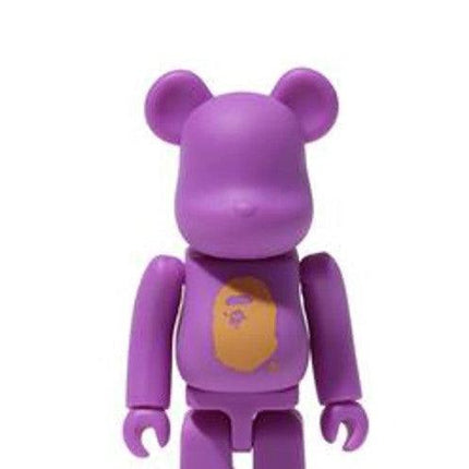 Medicom Toy x BAPE A Bathing Ape Los Angeles Exclusive Bearbrick 100% Figure Purple / Gold - SOLE SERIOUSS (1)