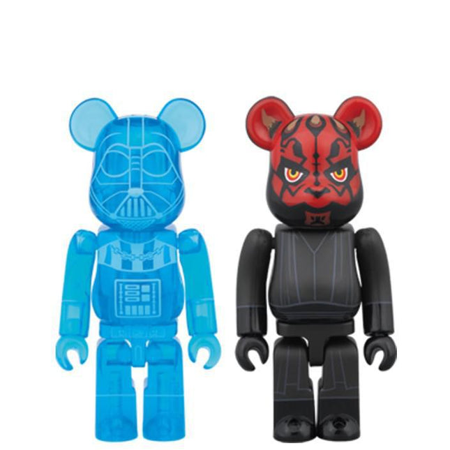 Medicom Toy x Disney x Star Wars 'Darth Vader' (Holographic) & 'Darth Maul' Bearbrick 100% Figures (Set of 2) - SOLE SERIOUSS (1)