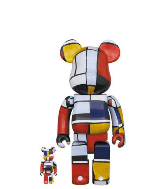 Medicom Toy x Piet Mondrian Bearbrick 100% & 400% Figures (Set of 2) - SOLE SERIOUSS (1)
