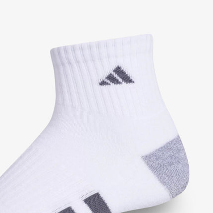 (Men's) Adidas Superlite III Quarter Socks White / Grey (3 Pack) - SOLE SERIOUSS (3)