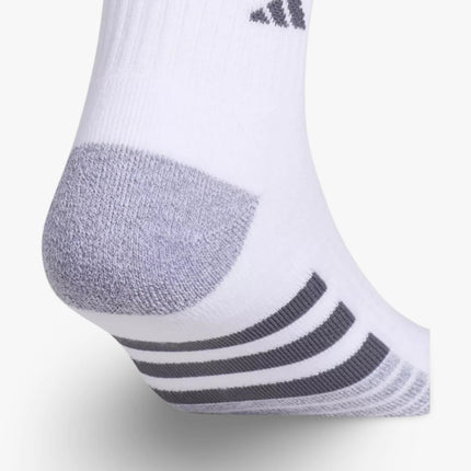 (Men's) Adidas Superlite III Quarter Socks White / Grey (3 Pack) - SOLE SERIOUSS (5)