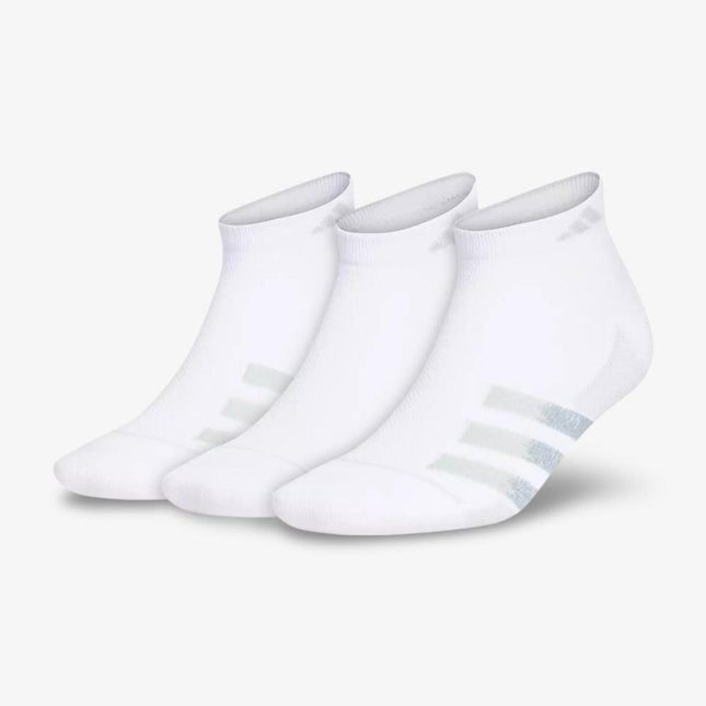 (Men's) Adidas Superlite Stripe III Low-Cut Socks White / Clear Onix (3 Pack) - SOLE SERIOUSS (1)