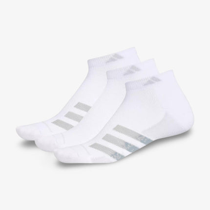 (Men's) Adidas Superlite Stripe III Low-Cut Socks White / Clear Onix (3 Pack) - SOLE SERIOUSS (2)
