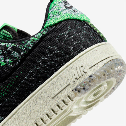 (Men's) Nike Air Force 1 Low Crater Flyknit Next Nature 'Black / Scream Green' (2022) DM0590-002 - SOLE SERIOUSS (7)
