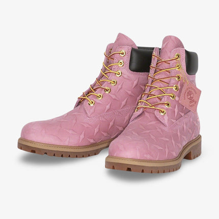 (Men's) Timberland 6" Premium Waterproof Boot x Supreme 'Diamond Plate Pink' (2023) TB0A6DF9-661 - SOLE SERIOUSS (3)