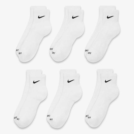 Nike Everyday Plus Cushioned Mid Training Quarter Ankle Socks (6 Pack) White - SOLE SERIOUSS (2)