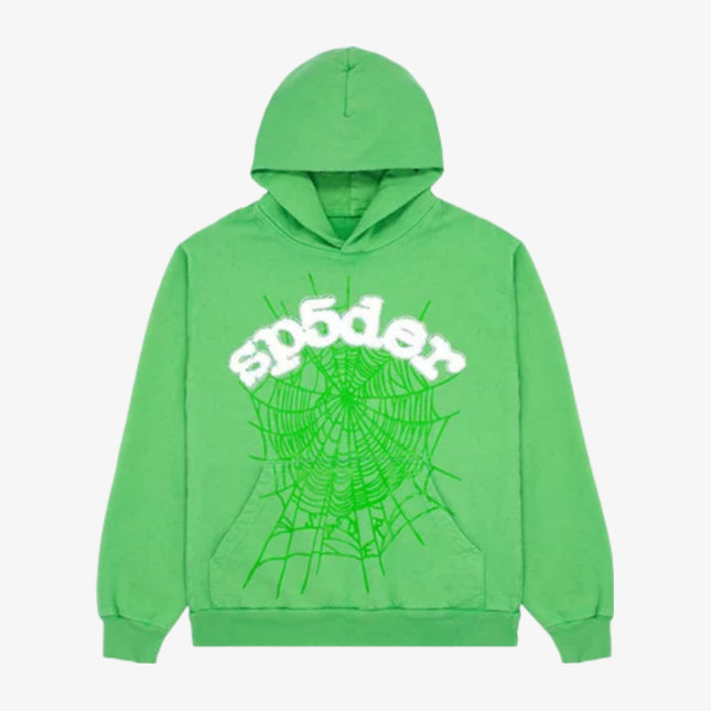 Sp5der 'OG Web' Pullover Hoodie Slime Green SS23 - SOLE SERIOUSS (1)