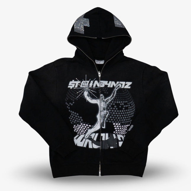 Stainbandz Rhinestone Full Zip Hoodie 'SB Studios Worldwide' Black - SOLE SERIOUSS (1)