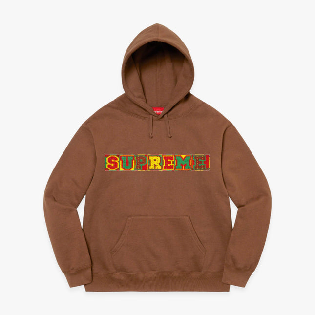 Supreme Hooded Sweatshirt 'Beaded' Brown SS23 - SOLE SERIOUSS (1)