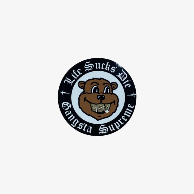 Supreme Sticker 'Life Sucks Die Gangsta Bear' FW18 - SOLE SERIOUSS (1)