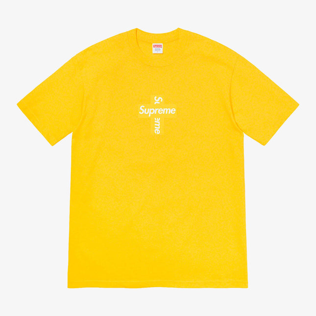Supreme Tee 'Cross Box Logo' Yellow FW20 - SOLE SERIOUSS (1)