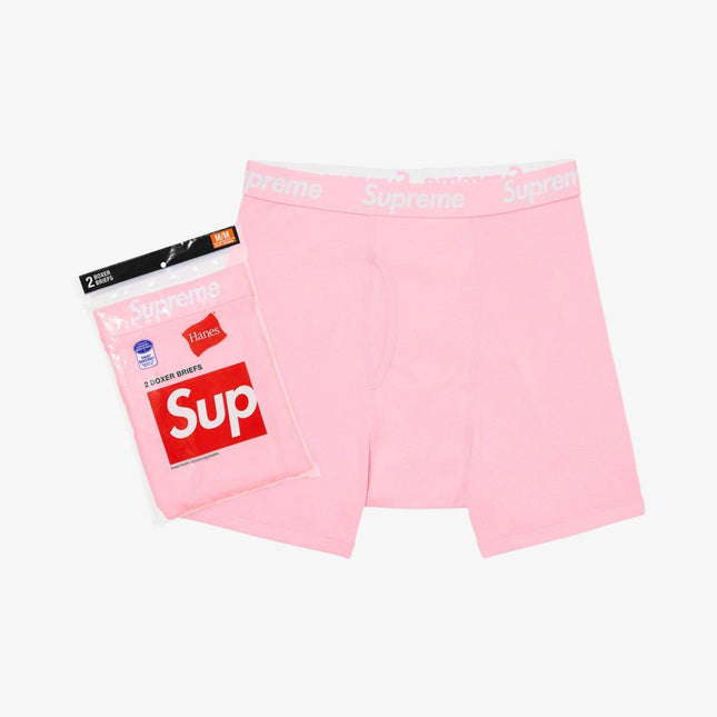 Supreme x Hanes Boxer Briefs (2 Pack) Pink FW21 - SOLE SERIOUSS (1)