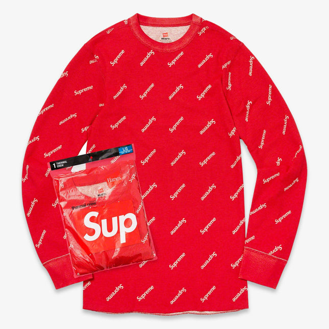 Supreme x Hanes Thermal Crew (1 Pack) 'Red Logos' FW20 - SOLE SERIOUSS (1)