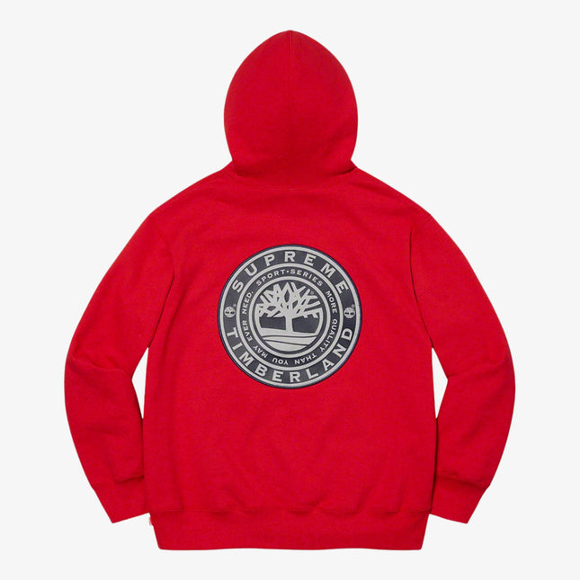 Supreme x Timberland Hooded Sweatshirt Red FW21 - SOLE SERIOUSS (1)