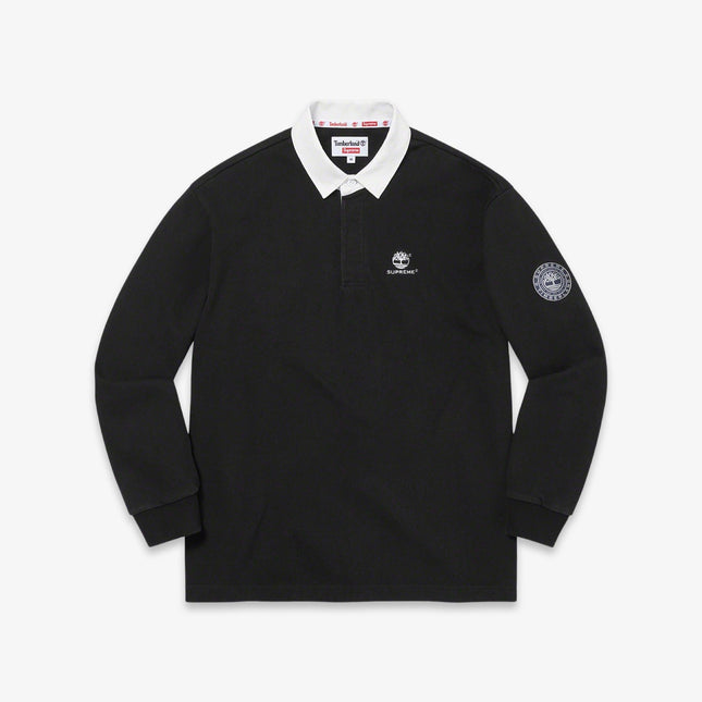Supreme x Timberland Rugby Shirt Black FW21 - SOLE SERIOUSS (1)