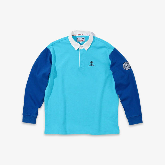Supreme x Timberland Rugby Shirt Bright Blue FW21 - SOLE SERIOUSS (1)