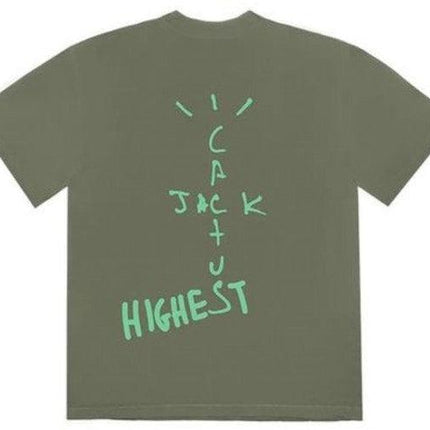 Travis Scott x Air Jordan T-Shirt 'Cactus Jack Highest' Olive FW19 - SOLE SERIOUSS (2)
