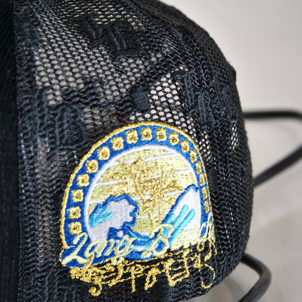 dvniel.luu 'OG LB: Live Boundlessly' Trucker Snapback Hat Black Corduroy / Mesh | SOLE SERIOUSS [5]