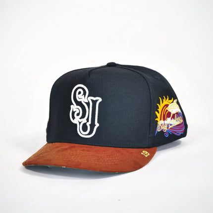 dvniel.luu 'OG SJ: Self-Journey' Snapback Hat Black / Tan Brown | SOLE SERIOUSS [1]