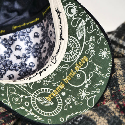 dvniel.luu 'OG SJ: Serve with Joy'' Snapback Hat Black Corduroy / Green | SOLE SERIOUSS [4]