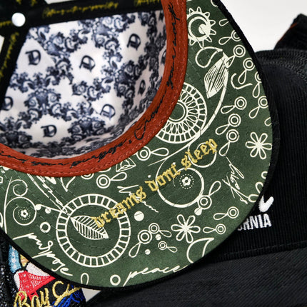 dvniel.luu 'OG BA: From the Bay to the World' Trucker Snapback Hat Black Corduroy / Mesh