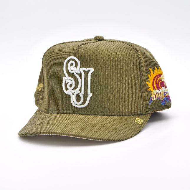 dvniel.luu 'OG SJ: Serve with Joy'' Snapback Hat Olive | SOLE SERIOUSS [1]