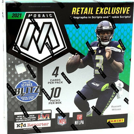 2021 Panini x NFL Mosaic Football Mega Box Reactive Blue Parallels (Walmart Exclusive) - SOLE SERIOUSS (1)