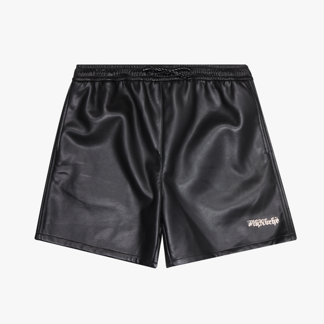 6TH NBRHD 'Global' Leather Shorts Black
