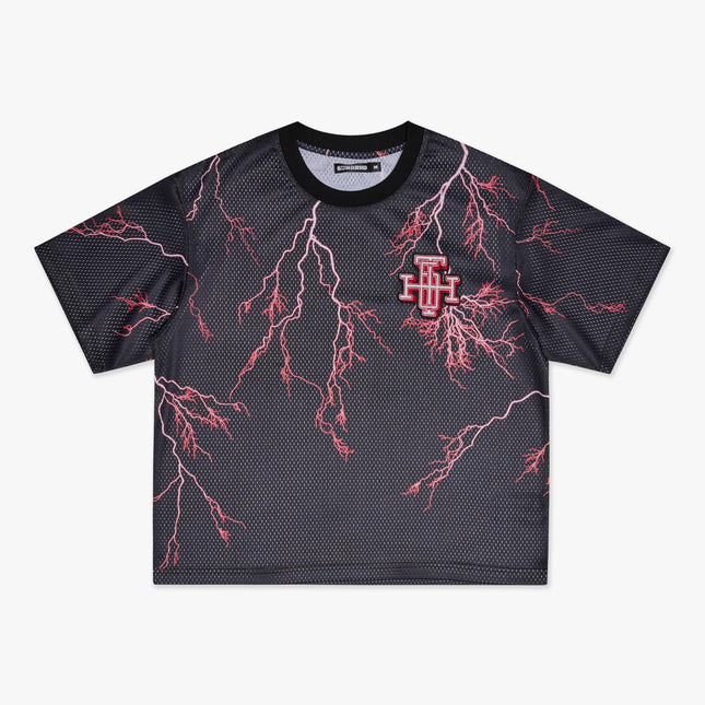 6TH NBRHD 'Scrimmage' Box-Fit Mesh Tee Black / Red
