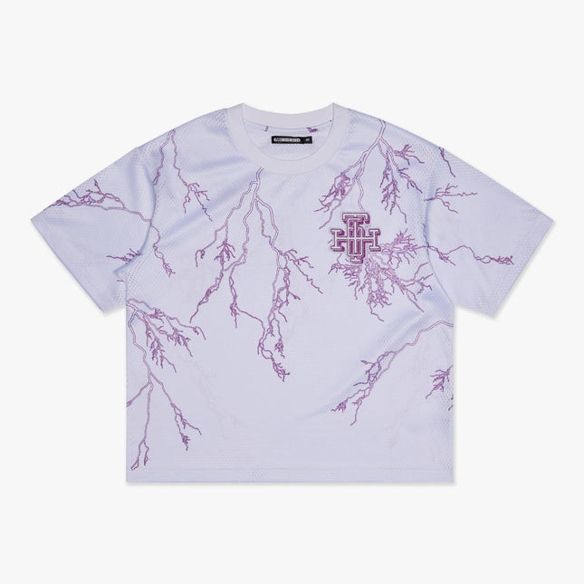 6TH NBRHD 'Scrimmage' Box-Fit Mesh Tee White / Purple