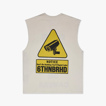 6TH NBRHD 'Notice' Sleeveless Tee White | SOLE SERIOUSS [2]