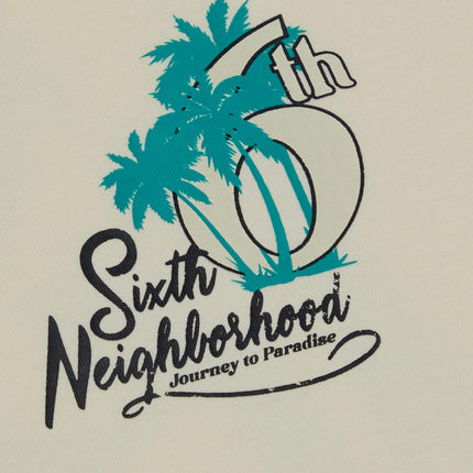 6TH NBRHD 'Paradise' Relaxed Tee Cream | SOLE SERIOUSS [4]