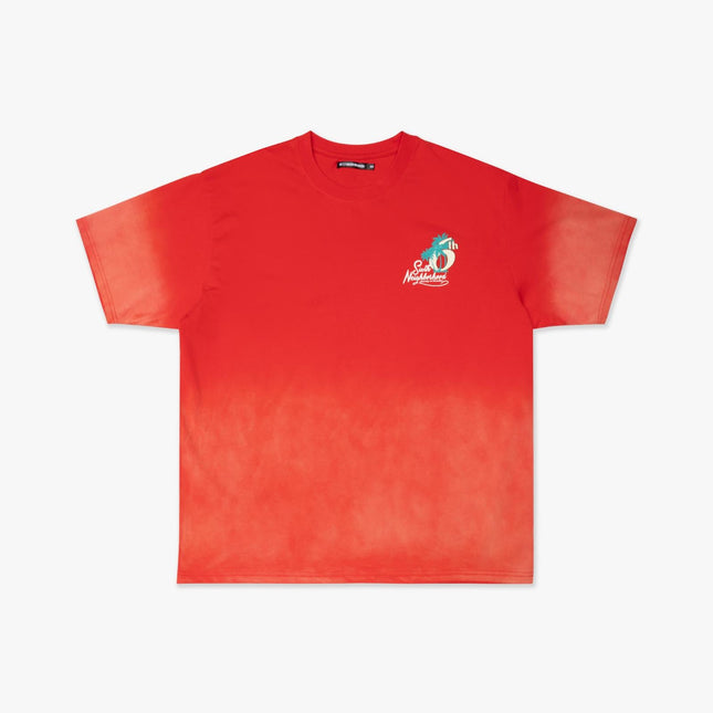 6TH NBRHD 'Paradise' Oversized Tee Red