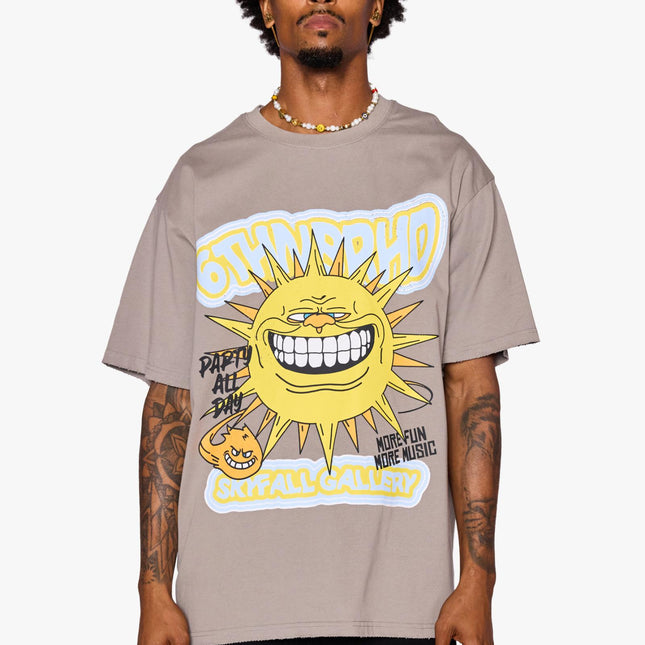 6TH NBRHD 'Skyfall' Oversized Tee Grey
