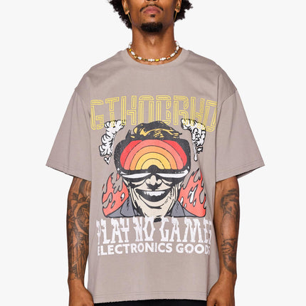 6TH NBRHD 'No Batteries' Oversized Tee Grey | SOLE SERIOUSS [1]