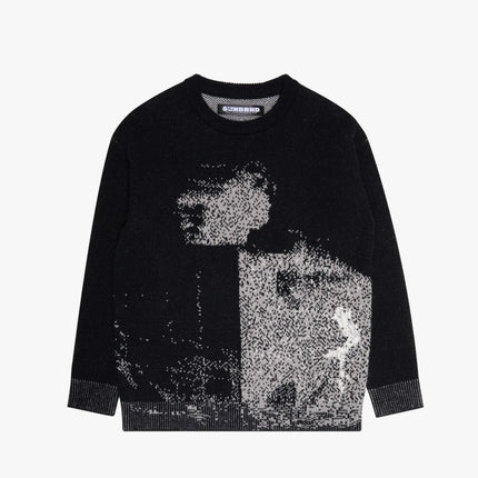 6TH NBRHD 'Blinded' Abstract Jacquard Sweater Black / Mocha | SOLE SERIOUSS [1]