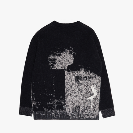 6TH NBRHD 'Blinded' Abstract Jacquard Sweater Black / Mocha | SOLE SERIOUSS [2]