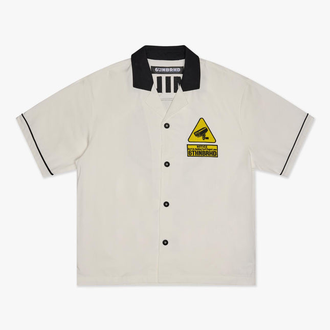 6TH NBRHD 'Say Cheese' Bowling Shirt White