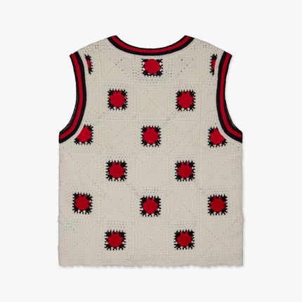 6TH NBRHD 'Antalia' Boxy Fit Crochet Vest White / Black | SOLE SERIOUSS [2]