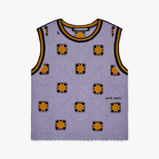 6TH NBRHD 'Antalia' Crochet Tank Top Lavender