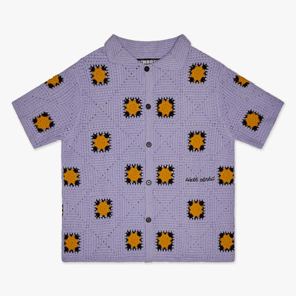 6TH NBRHD 'Bazzar' Crochet Button-up Shirt Purple | SOLE SERIOUSS [1]