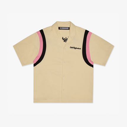 6TH NBRHD 'In My Lane' Boxy Woven Shirt Cream | SOLE SERIOUSS [1]