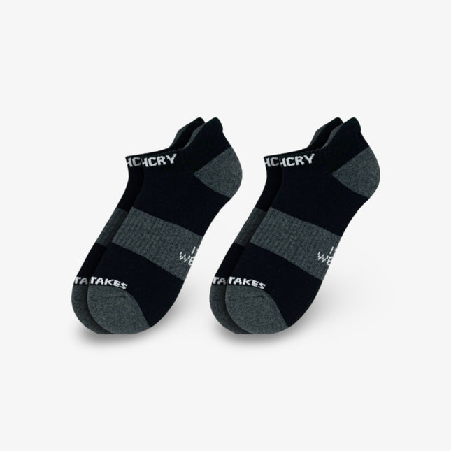 APTHCRY 3.0 Low Ankle Socks (2 Pack) Black - SOLE SERIOUSS (1)