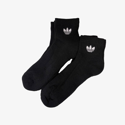 Adidas Originals Mid Quarter Socks Black / White (6 Pack) 5144606A - SOLE SERIOUSS (2)