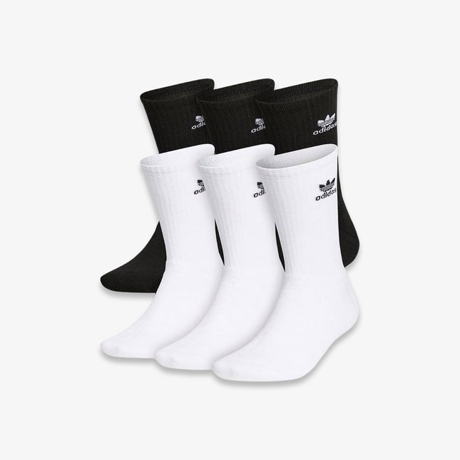 Adidas Trefoil High Crew Socks (6 Pack) Black / White - SOLE SERIOUSS (1)